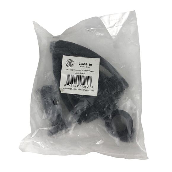 Door Knocker with 180° Viewer, 5 Inches, Matte Black by Stone Harbor Hardware - Picture 1 of 3